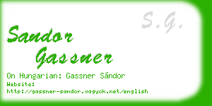 sandor gassner business card